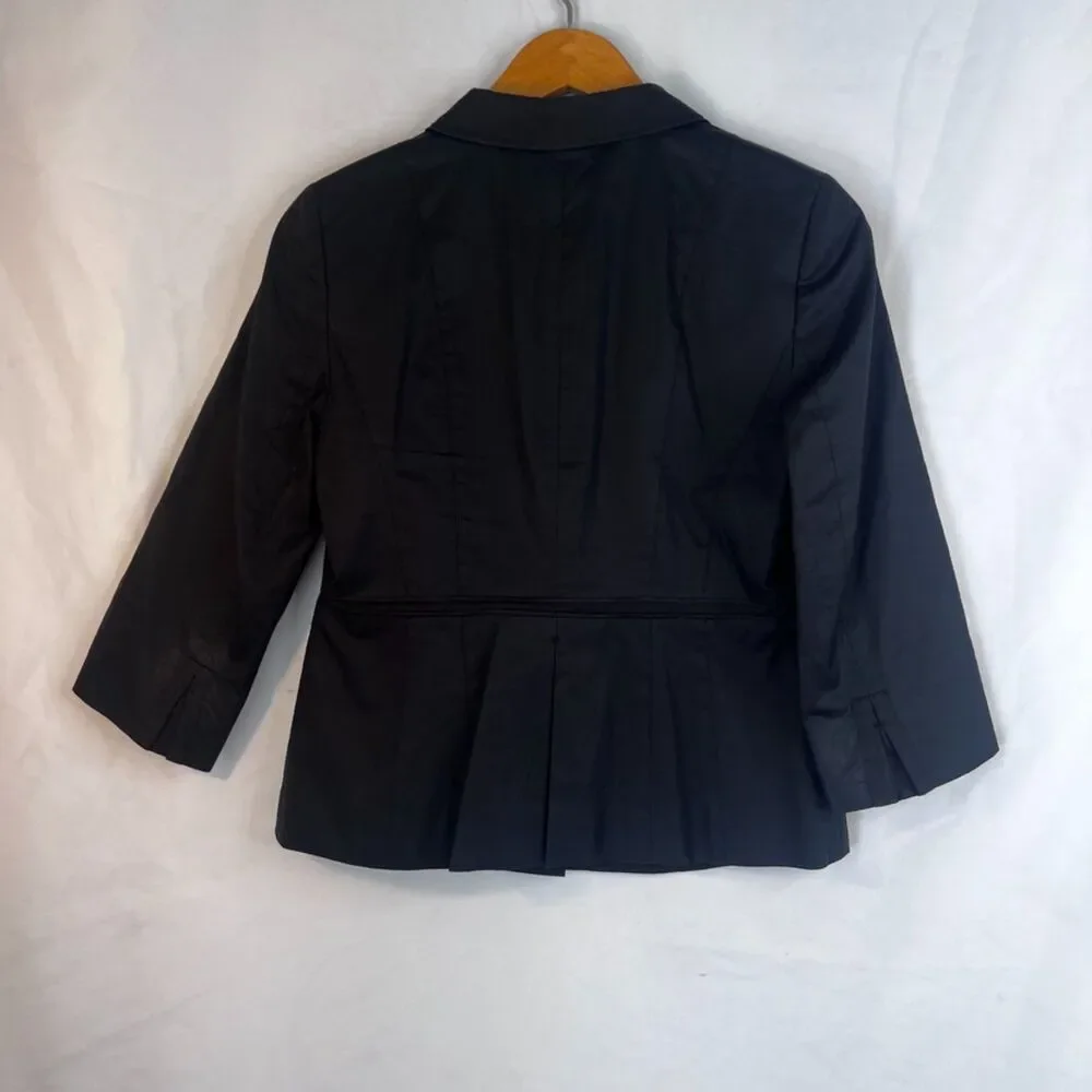 Ann Taylor‎ Lightweight 100% Cotton Peplum Dressy Blazer Career Office Size 4P